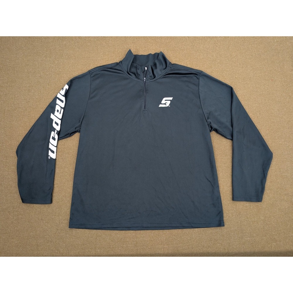Snap-On Tools Quarter-Zip Performance Pullover Shirt Black Size L Long Sleeve